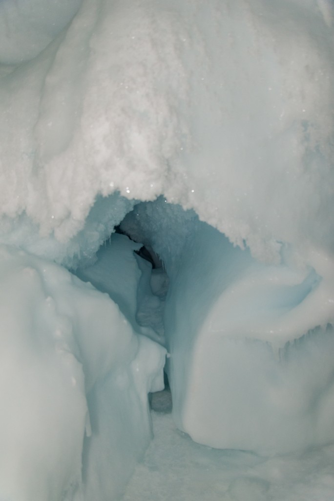 Inside ice cave