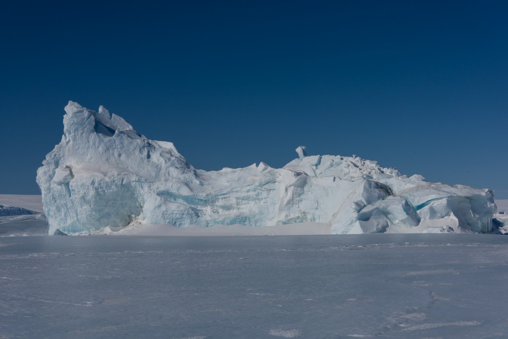 Icerberg stuck in sea ice